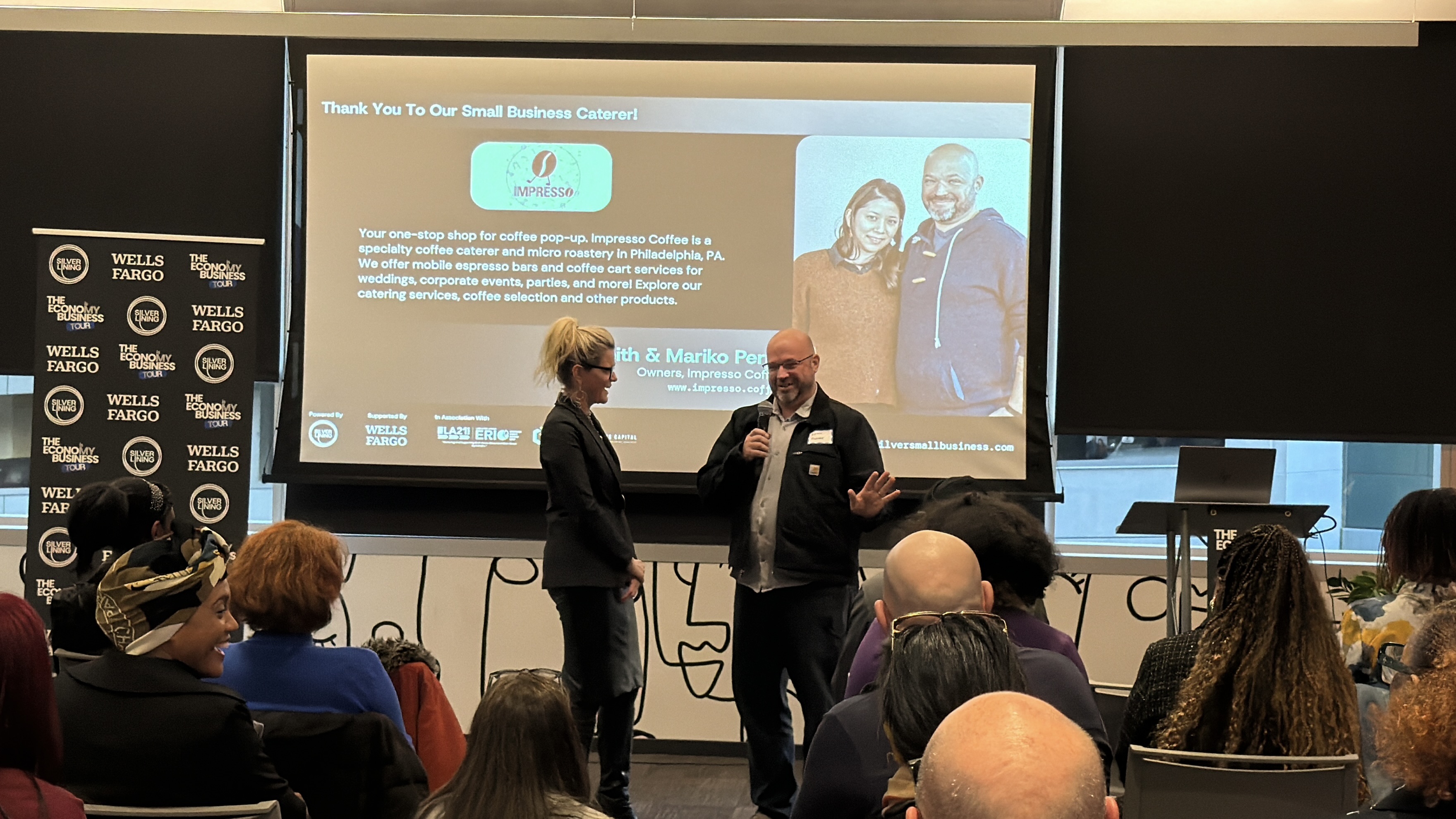 Impresso Coffee owners featured at the SILV=R Economy Tour Philadelphia kickoff
